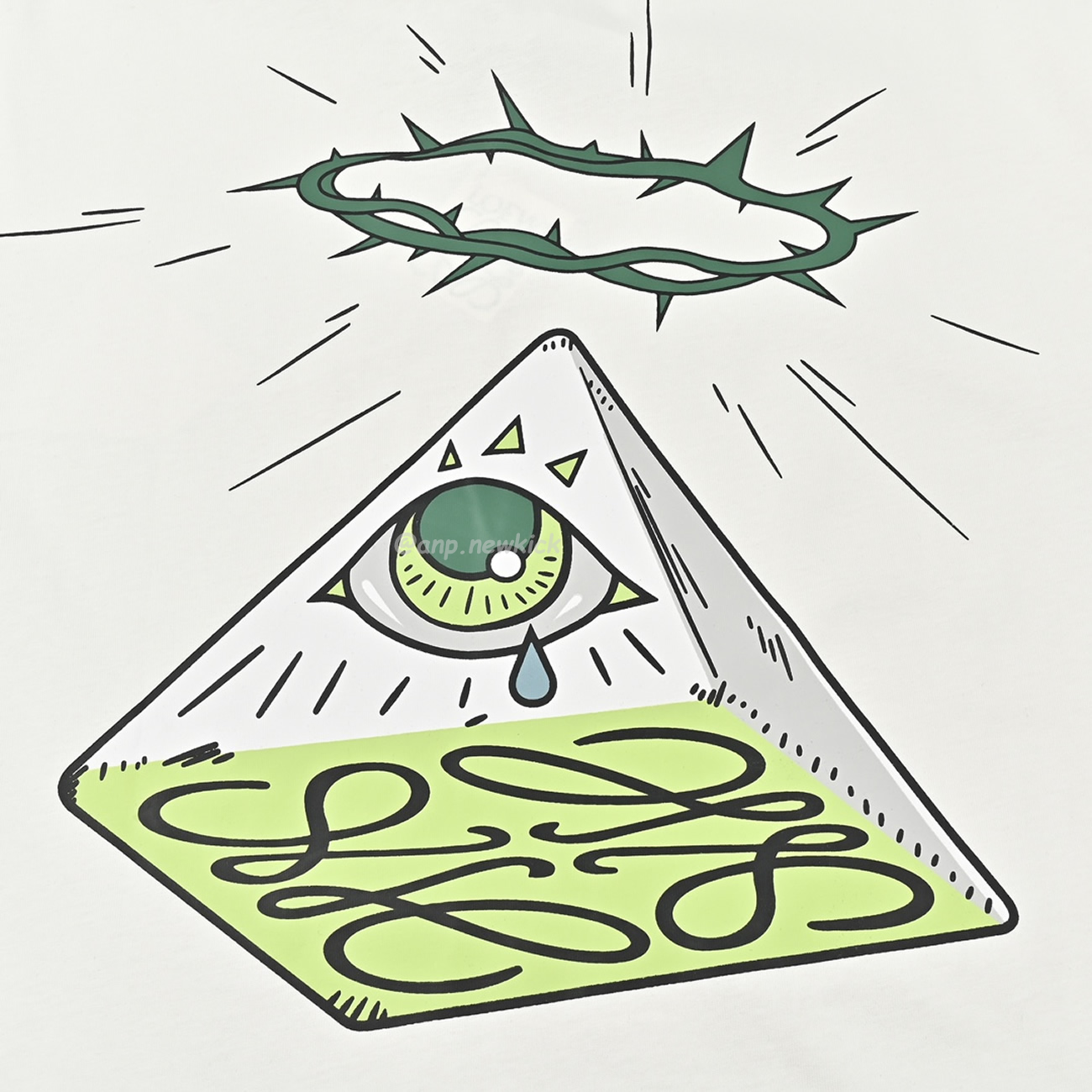 Loewe Angel Eye Printed White T Shirt (3) - www.newkick.vip